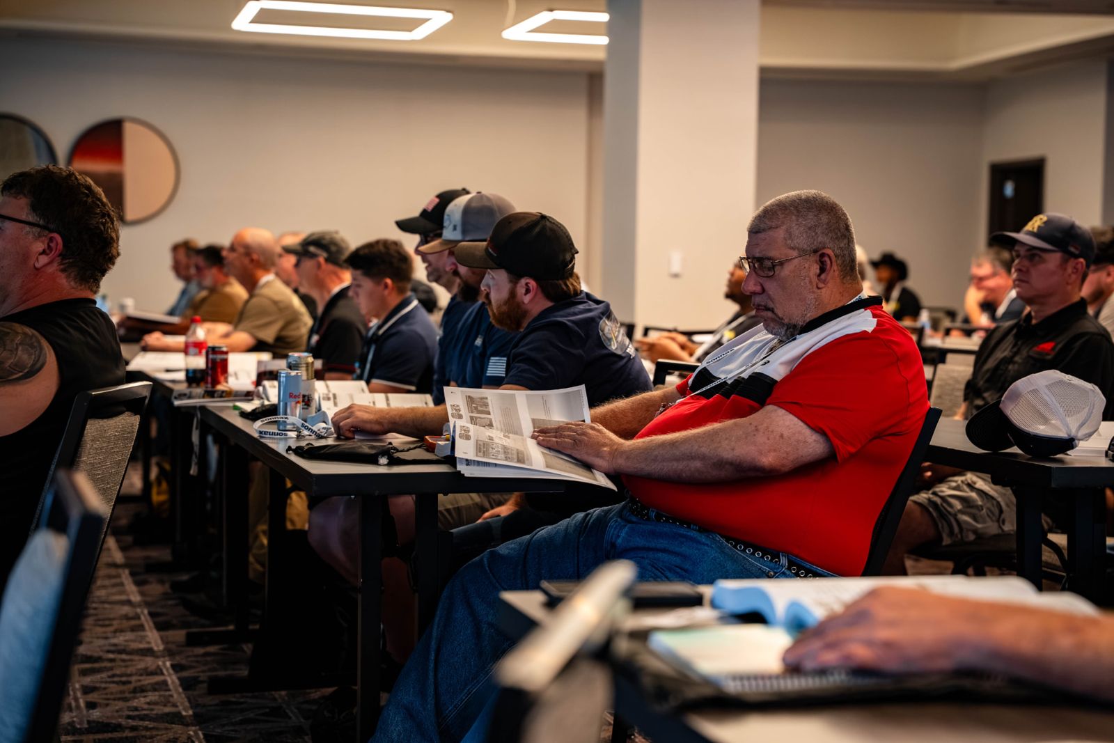 Attendees and a presenter at a previous Powertrain Expo seminar